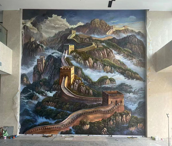 酒店大堂壁畫制作